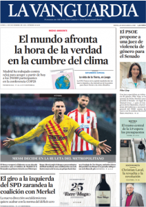 Portada de La Vanguardia del día dd/mm/aaaa