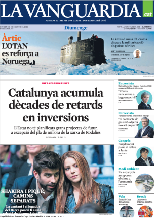 Portada de La Vanguardia del día: dd/mm/aaaa